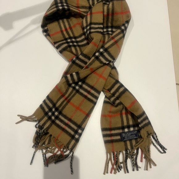 Burberry authentic scarf classic vintage style 100% cashmere nova check - Picture 8 of 8